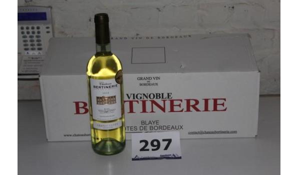 12 flessen à 75cl witte wijn Chateau Bertimerie, 2018